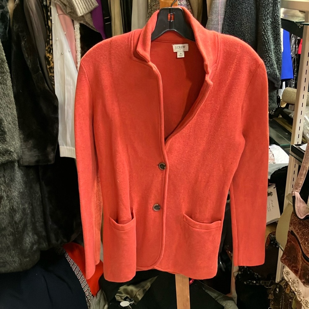 J. Crew orange cardigan